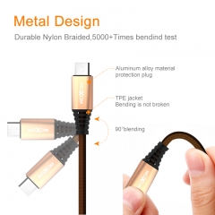 Data Cable Durable Denim Nylon Lighting/Micro USB Cable 1M 2.4 A for Samsung iPhone Xiaomi Redmi Mobile Phone