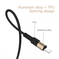 USB cable 2M 2.0A durable nylon charging cable for Iphone, Android, Samsung, Nexus, LG, etc.