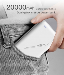 MOXOM Power Bank 20000mAh Dual USB Power Bank Phone Charger For iPhone 8 X Xiaomi Fast Charging Powerbank Battery Charger