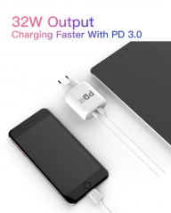 MOXOM PD 3.0 Charger Fast Charging 2 USB Port Travel Charger portable For iPhone