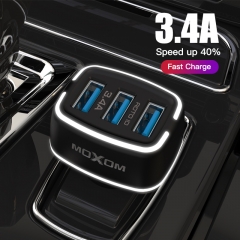 3.4A Fast Charging 3Port USB Car Charger