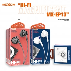 MOXOM EP13 1.2M 3.5mm Hifi Volume Control Wired Earphone With Mic