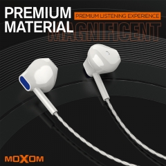 MOXOM EP13 1.2M 3.5mm Hifi Volume Control Wired Earphone With Mic