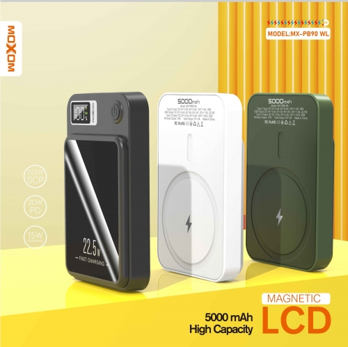 2 in 1 Magnetic LCD 5000mAh PD20W POWER BANK