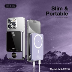 2 IN 1 PD20W 15W Magnetic LCD 5000mAh POWER BANK