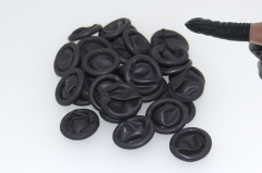 100pcs Rubber Finger Gloves Black