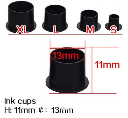 1000pcs Black Tattoo Ink Cups 13*11MM