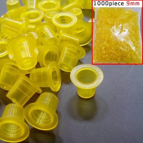 1000pcs Yellow Tattoo Ink Cups #9MM