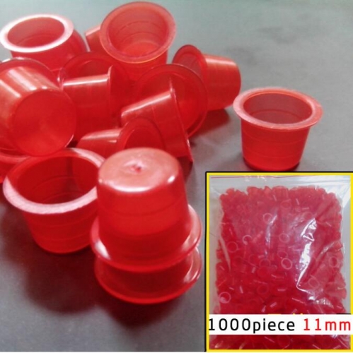 1000pcs Red Tattoo Ink Cups #11MM