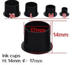 1000pcs Black Tattoo Ink Cups 17*14MM