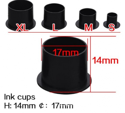 1000pcs Black Tattoo Ink Cups 17*14MM