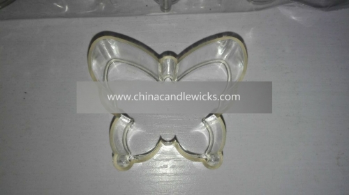 Butterfly shape clear plastic tealight candle cup holder container (10pieces/bag)