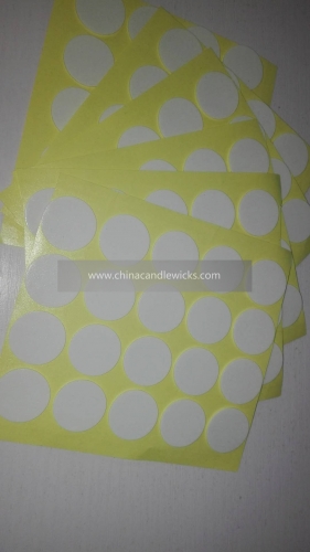 The diameter of 2cm thickness 1mm for the candle wicks Double Sided Adhesive Foam Mounting Pads yellow