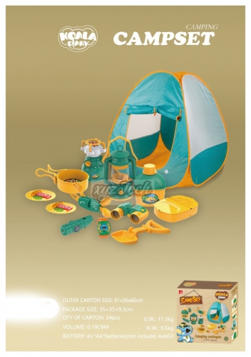 Assembled camping tent