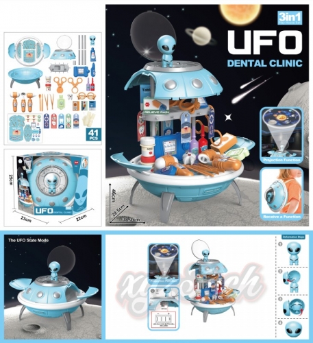 UFO shape doctor storage backpack with planet projection