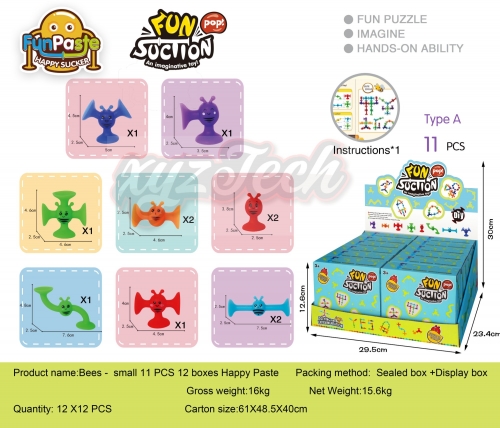 Bee - Small 11 pcs 12 small boxes happy paste