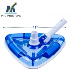 Multifunction Deluxe Trianguar Transparent Weighted Vac Head Flexible Vacuum Head For Cleaning Pool