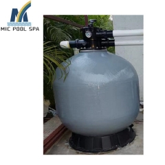 Top-mount and side-mount swimming pool fiberglass sand filter