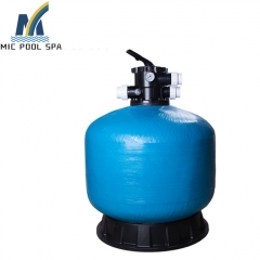 Side-mount swimming pool fiberglass sand filter