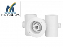 Message jet nozzles for swimming pool accessories