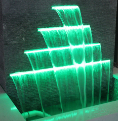 Swimming pool waterfall With Multi-color LED water...