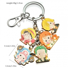 One Piece Cartoon Anime Alloy Keychain