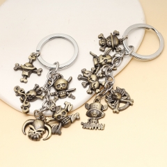 2 Styles One Piece Cartoon Anime Alloy Keychain