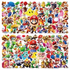 100PCS/SET Super Mario Bro Cartoon Waterproof Decoration Kawaii Anime Luggage Stickers