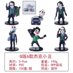 OPP Bag)6pcs/set 5-9cm Joker Cartoon Anime PVC Figures