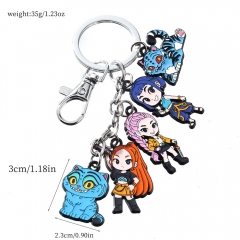 K-Pop: Demon Hunters Cartoon Anime Alloy Keychain