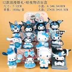 12PCS/SET 7-12cm Sanrio Cartoon Surprise Blind Box Anime PVC Figure Toy