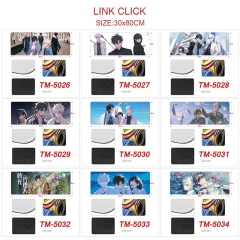 30*80cm 11 Styles Link Click Cartoon Anime Mouse Pad