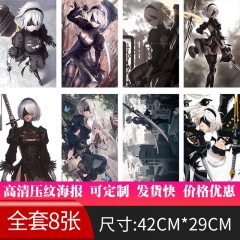 8PCS/SET NieR: Automata Cartoon Cosplay Decoration Anime Poste