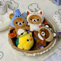 4 Styles 6-10cm Rilakkuma Cartoon Anime Plush Toy Pendant