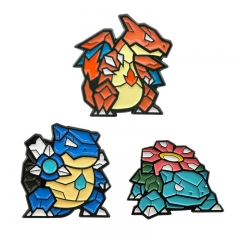 日本经典动漫胸针 异世界怪兽御三家金属书包装饰徽章pins