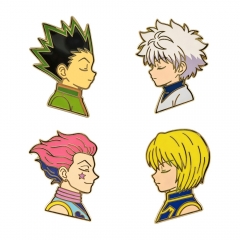 4 Styles Hunter×Hunter Cartoon Pin Anime Alloy Brooch