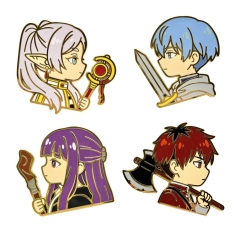 4 Styles Frieren: Beyond Journey's End Cartoon Pin Anime Alloy Brooch