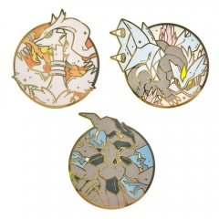 3 Styles Pokemon Cartoon Pin Anime Alloy Brooch