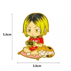 Haikyuu Kozume Kenma Cartoon Pin Anime Alloy Brooch