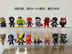 2 Styles 16PCS/SET Superhero Cartoon Anime PVC Figure