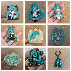12 Styles Hatsune Miku Cartoon Pin Anime Alloy Brooch