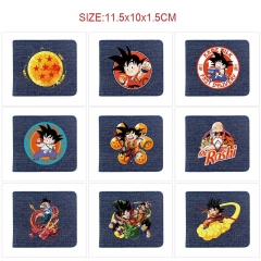 10 Styles Dragon Ball Z Cartoon Purse Anime Short Wallet