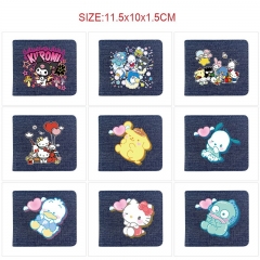 10 Styles Sanrio Cartoon Purse Anime Short Wallet