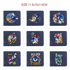10 Styles Sonic the Hedgehog Cartoon Purse Anime Short Wallet