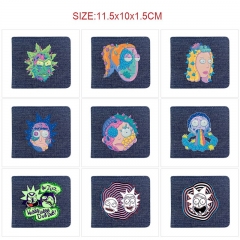 10 Styles Rick and Morty Cartoon Purse Anime Short Wallet