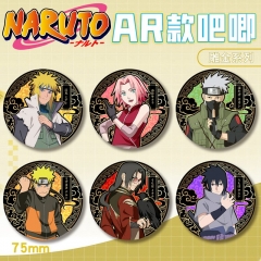 75mm 9 Styles Naruto Cartoon Pin Anime Tinplate Brooch