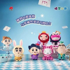 (Officially Licensed )6PCS/SET Crayon Shin-chan Cartoon Surprise Blind Box Anime Plush Toy Doll
