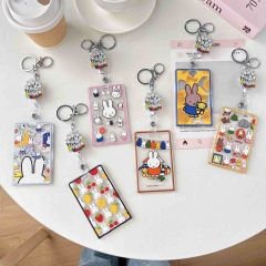 6 Styles Miffy Cartoon Anime Card Holder Bag With Lanyard