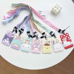 7 Styles Sanrio My Melody Cartoon Anime Phone Strap Lanyard Card Holder Bag