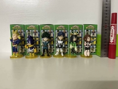 6PCS/SET 10.5CM My Hero Academia Cartoon Anime PVC Figures
